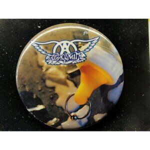 Aerosmith Music Rock Band Collectable Badge Button Pinback Vintage